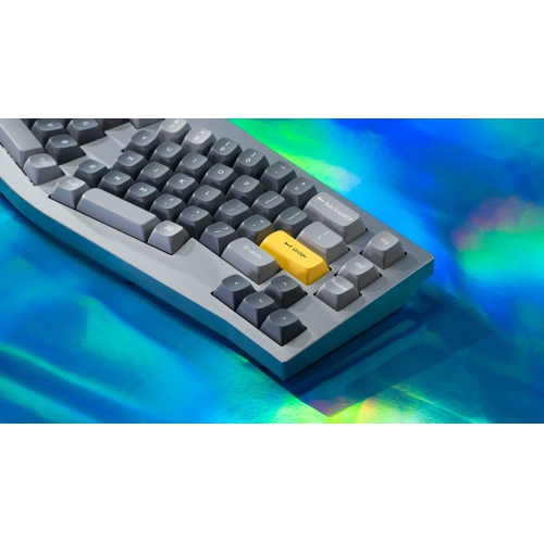 Keychron Q8 RGB Hotswap Mechanical Gaming Keyboard – 65% Alice Layout , Gateron Pro Red Switches with Knob – Compatible with Windows & macOS, Grey