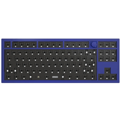 KEYCHRON  Q3 RGB Hotswap Mechanical Gaming Keyboard – Tkl Layout, Barebone With Knob – Compatible With Windows & Macos (Q3-B3) In Blue