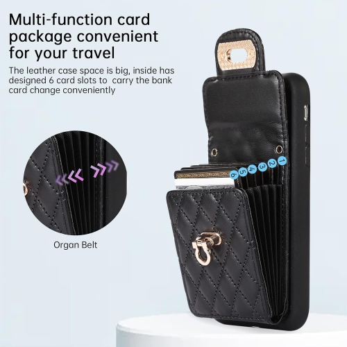 Phone Case for iPhone Xs Max Wallet Cover with Credit Card Holder Shoulder Crossbody Strap Long Lanyard Leather