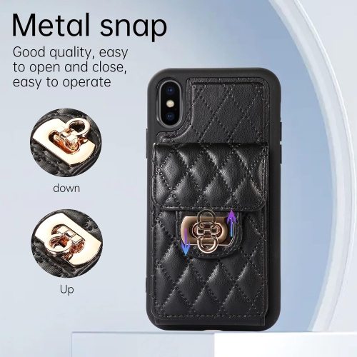 Phone Case for iPhone Xs Max Wallet Cover with Credit Card Holder Shoulder Crossbody Strap Long Lanyard Leather