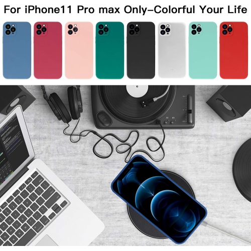 iPhone 11 Pro Max Case Compatible with iPhone 11 Pro Max Matte Silicone Gel Cover with Full Body Protection