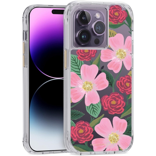 GENERIC  Rifle Paper Co. Iphone 14 Pro Case [Works With Wireless Charger] [10Ft Drop Protection] Cute Iphone Case 6.1"