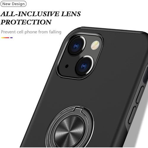 iPhone 13 Mini Case, Design for iphone13mini Phone Case with Screen Protector Ring Holder,Stand Kickstand Slim