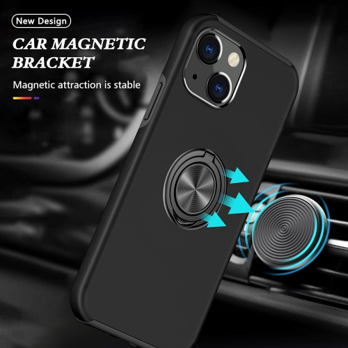 iPhone 13 Mini Case, Design for iphone13mini Phone Case with Screen Protector Ring Holder,Stand Kickstand Slim