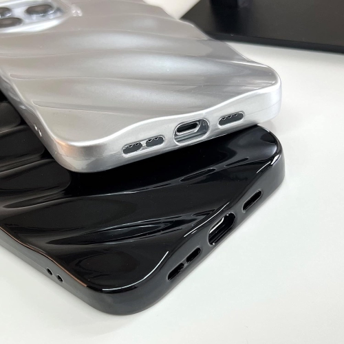 Cute Curly Wave Case for iPhone 13 Pro Max 6.7 inches, Water Ripple Pattern Phone Case Slim Shockproof Satin