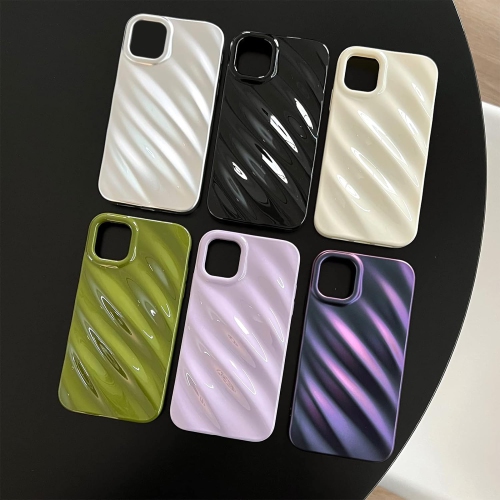 Cute Curly Wave Case for iPhone 13 Pro Max 6.7 inches, Water Ripple Pattern Phone Case Slim Shockproof Satin
