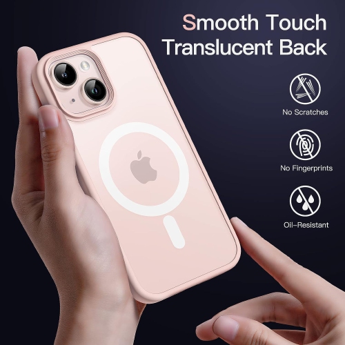 Magnetic Case for iPhone 13 6.1-Inch Compatible with MagSafe, Translucent Matte Back Slim Shockproof Phone Cover