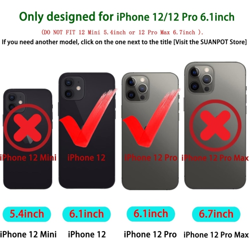 for iPhone 12/12 Pro 6.1" RFID Blocking Wallet case Credit Card Holder,Flip Book PU Leather Phone case