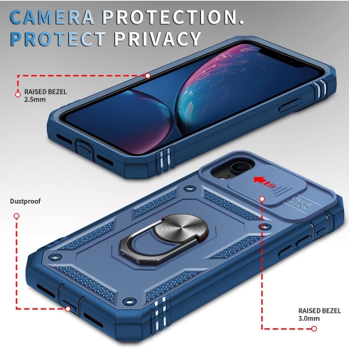 Case for iPhone Xs Max,Silicone Heavy-Duty Tough Rugged Lightweight Shockproof with Bracket Bumper Cover Case