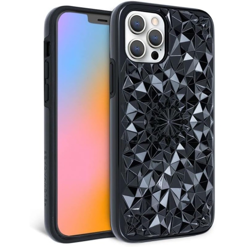 GENERIC  - Iphone 13 Pro Max Case - Gloss Kaleidoscope Phone Cover - Anti-Scratch, Wireless Charging In Black