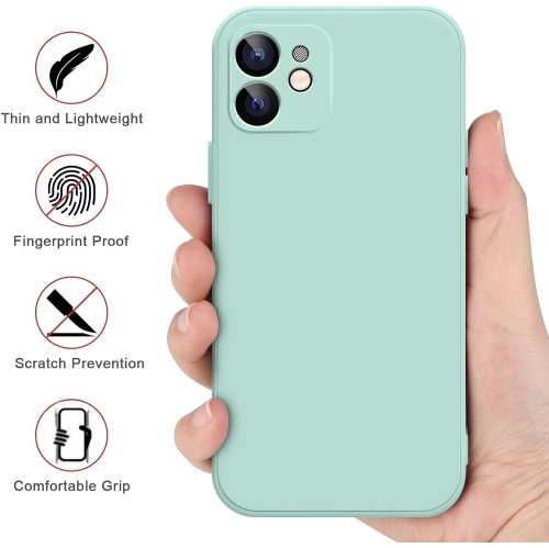 for iPhone 12 Case, Soft Silicone Full Camera Protecion Shockproof Phone Case Cover for iPhone 12 Case 6.1Inch