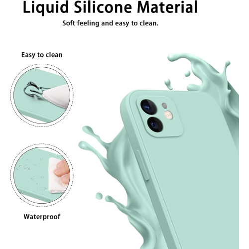 for iPhone 12 Case, Soft Silicone Full Camera Protecion Shockproof Phone Case Cover for iPhone 12 Case 6.1Inch