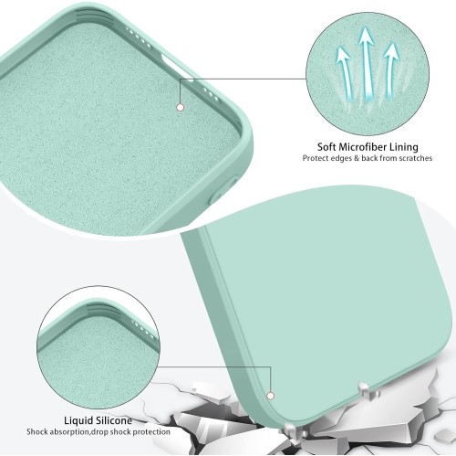 for iPhone 12 Case, Soft Silicone Full Camera Protecion Shockproof Phone Case Cover for iPhone 12 Case 6.1Inch