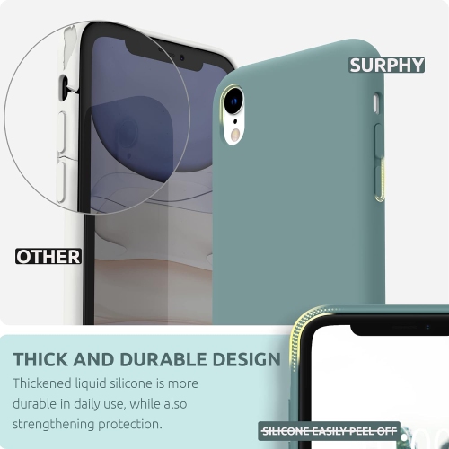 Silicone Case Compatible with iPhone XR Case 6.1 inches, Soft Liquid Silicone Shockproof Phone Case (