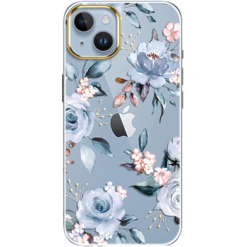 GENERIC  Compatible With Iphone 14 Plus Case With Flowers, for Girly Women, Shockproof Clear Floral Pattern Hard Back Cover