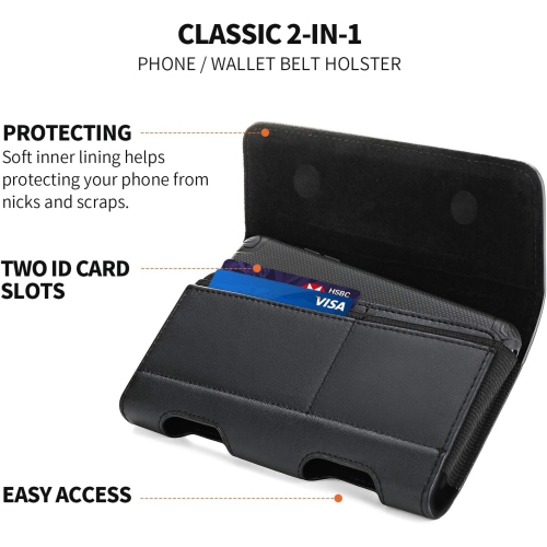 iPhone 14 Pro Max 13 Pro Max 11 Pro Max Holster Case, iPhone Xs Max Leather Belt Clip Pouch Holster Case