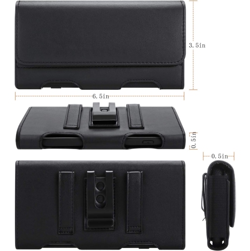 iPhone 14 Pro Max 13 Pro Max 11 Pro Max Holster Case, iPhone Xs Max Leather Belt Clip Pouch Holster Case