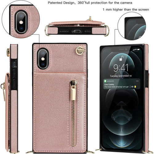 Crossbody Phone Case for iPhone Xs Max Case with Card Holder for Women,iPhone Xs Max Case Wallet with Strap