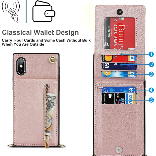 Crossbody Phone Case for iPhone Xs Max Case with Card Holder for Women,iPhone Xs Max Case Wallet with Strap