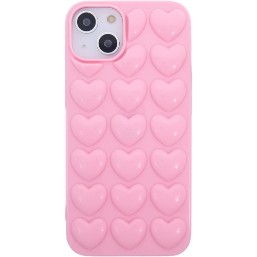 iPhone 13 Pro Case for Women, 3D Pop Bubble Heart Kawaii Gel Cover, Cute Girly for iPhone13 Pro 6.1 inch 2021 -