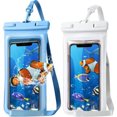 Waterproof Phone Pouch 2 Pack, Waterproof Phone Case IPX8 Cellphone Dry Bag  with Lanyard for iPhone 14 13 12 11 Pro Max