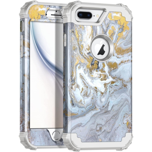 GENERIC  for Iphone 8 Plus Case, Iphone 7 Plus Case, Three Layer Heavy Duty Shockproof Protection Hard Plastic Bumper