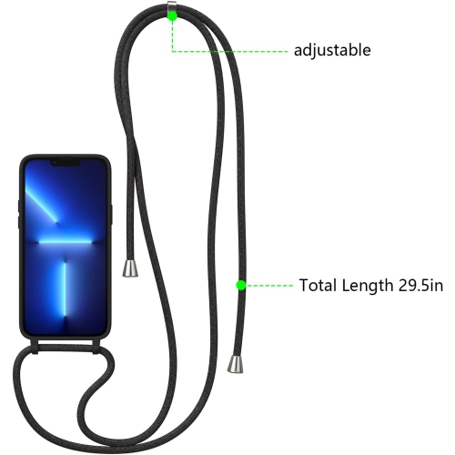 Crossbody Case for iPhone 14 Pro,iPhone 14 Pro with Lanyard Strap Protective Case Adjustable Neck Rope Liquid