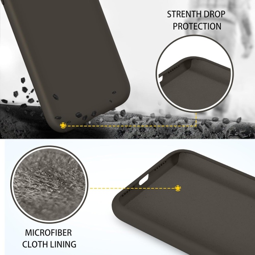 for iPhone XR Case, Liquid Silicone Slim Cover with Microfiber Cloth Lining Cushion Shockproof Full Body