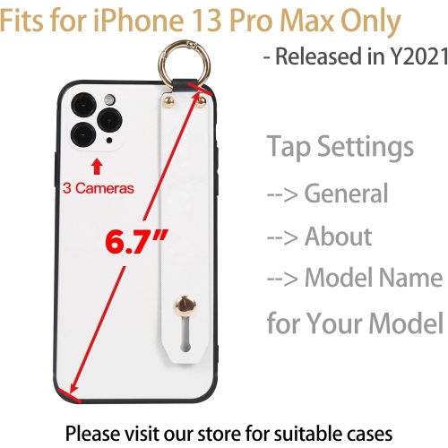 Finger Strap Loop Case for iPhone 13 Pro Max, Fruit Lemon Print iPhone 13 Pro Max Case with Strap Grip Holder