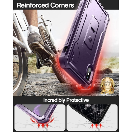 Case for iPhone Xs MAX 360 Full Body Heavy Duty Rugged Shockproof Military Drop Tested Protective Cover Built in