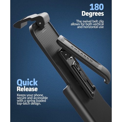 Thin Armor Designed for iPhone 14 Plus Belt Clip Case, Slim Fit Phone Case with Holster