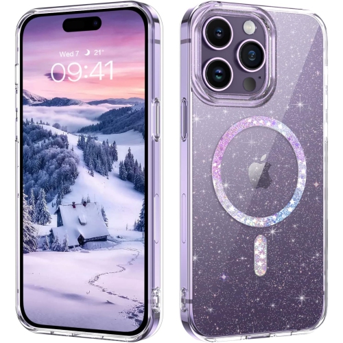 GENERIC  Magnetic Case for Iphone 14 Pro Max Compatible With Magsafe, Glitter Bling Iphone 14 Pro Max Case Slim Cover