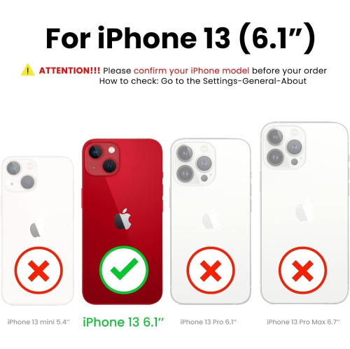 Compatible with iPhone 13 Case 6.1 inch, with 2 x Screen Protector, Liquid Silicone Gel Rubber Cover [Full