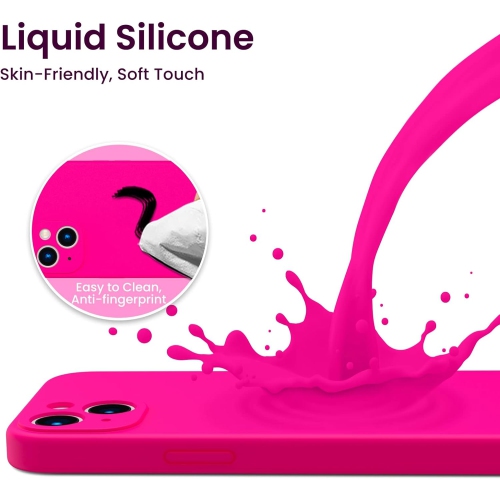 Compatible with iPhone 13 Case 6.1 inch, with 2 x Screen Protector, Liquid Silicone Gel Rubber Cover [Full