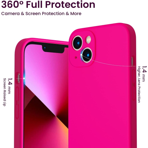 Compatible with iPhone 13 Case 6.1 inch, with 2 x Screen Protector, Liquid Silicone Gel Rubber Cover [Full