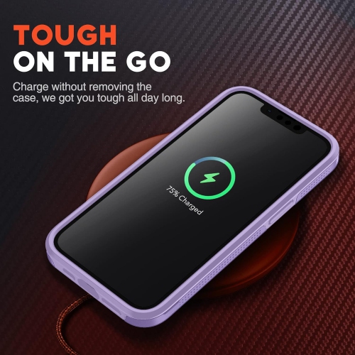 Military Shockproof iPhone 14 Case, iPhone 13 Case [2 Layer Structure Protection] [Military Grade Anti-Drop] Hard