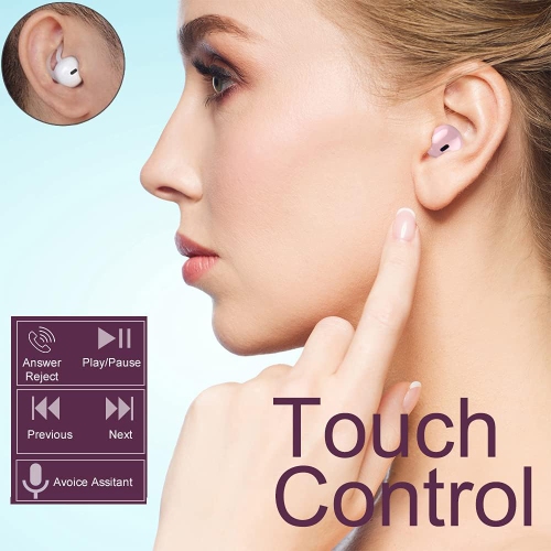 Mini Sleep Earbuds Bluetooth Tiny Headphone True Wireless Earpiece with Charging Case Handsfree for iPhone and Android