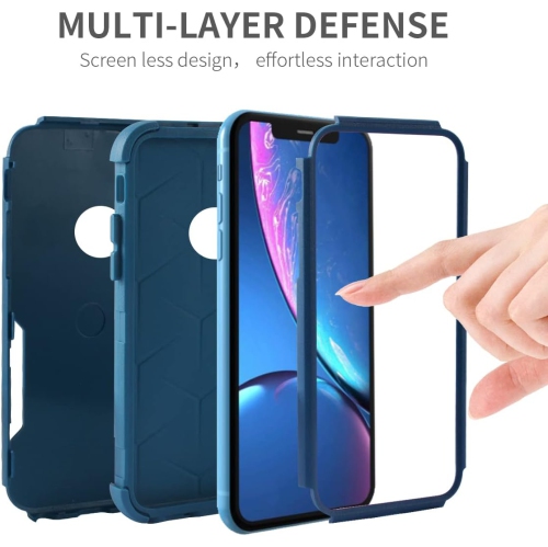 iPhone XR Heavy Duty Case, Shockproof Tough Case, Rugged 3-in-1 Triple-Layer Drop Protection Phone Cover