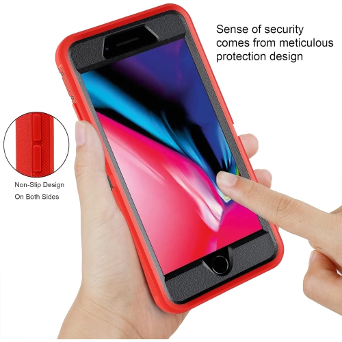 Case for iPhone 7 Plus/iPhone 8 Plus with Screen Protector [Shockproof] [Dropproof] [Dust-Proof], 3 in 1 Full Body