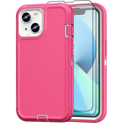 GENERIC  Designed for Iphone 13 Case With 2 Screen Protector Tempered Glass, [Military Drop Protection] [3-Layers] Shockproof