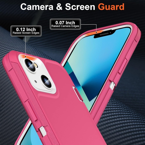 Designed for iPhone 13 Case with 2 Screen Protector Tempered Glass, [Military Drop Protection] [3-Layers] Shockproof