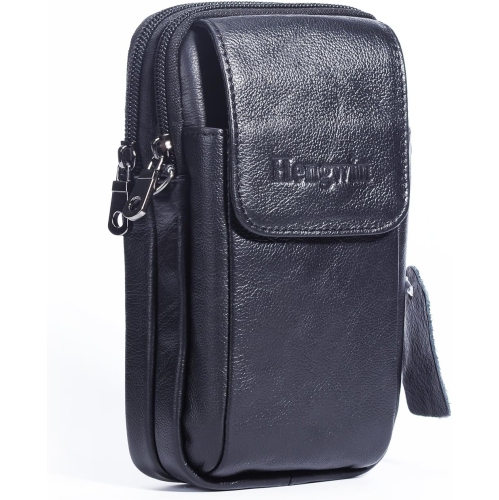 Genuine Leather Cell Phone Holster Case iPhone 11 Pro XS Max 8 7 6 Plus Belt Clip Loop Pouch Galaxy S20 S10+