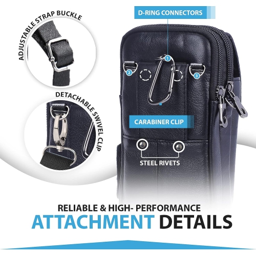 Genuine Leather Cell Phone Holster Case iPhone 11 Pro XS Max 8 7 6 Plus Belt Clip Loop Pouch Galaxy S20 S10+