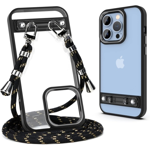 GENERIC  for Iphone 14 Pro 6.1 Inch Phone Case With Detachable Strap, Crossbody Phone Case With Adjustable Lanyard