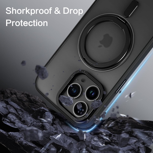 Magnetic Case for iPhone 14 Pro Compatible with MagSafe, Magnetic Kickstand iPhone 14 Pro Case Transparent Cover