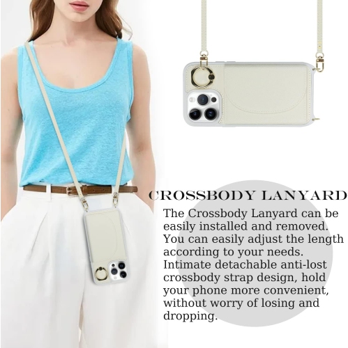 etui iPhone 14 Pro Phone Case with Card Holder,iPhone 14 pro Wallet case Crossbody for Women, Phone Cover