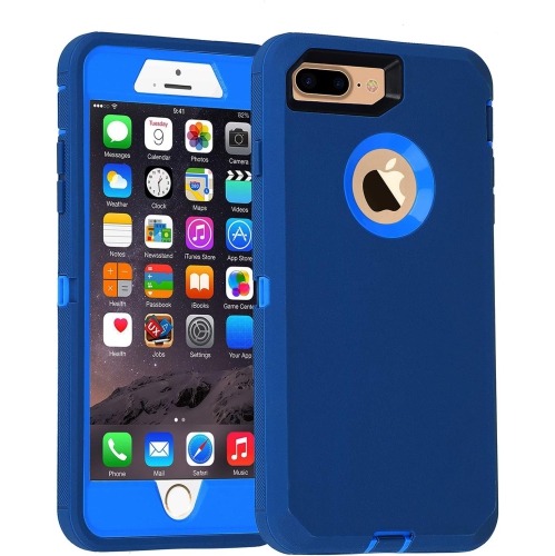 GENERIC  Case for Iphone 7 Plus/8 Plus, Heavy Duty 3 In 1 Built-In Screen Protector Cover Dust-Proof Shockproof Drop-Proof
