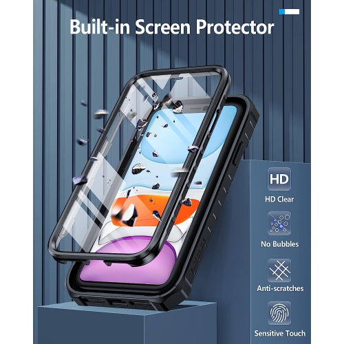 for iPhone 11 Case: for iPhone XR Case Military Grade Drop Proof Rugged Protective Phone Cover with Kickstand |