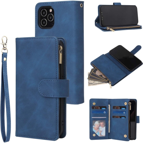 GENERIC  Wallet Case for Iphone 12 Iphone 12 Pro 6.1 Inch, Premium Vintage Pu Leather Magnetic Closure Handbag Zipper