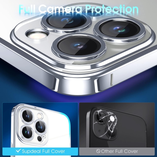 Étui transparent Crystal pour iPhone 14 Pro, [ne jaunit pas] [Protection de la caméra] [testé de qualité militaire contre les chutes]